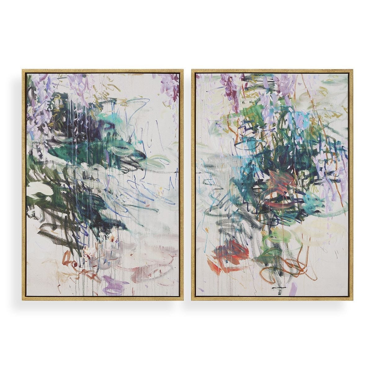 Wisteria Pond Framed Canvases – Set of 2