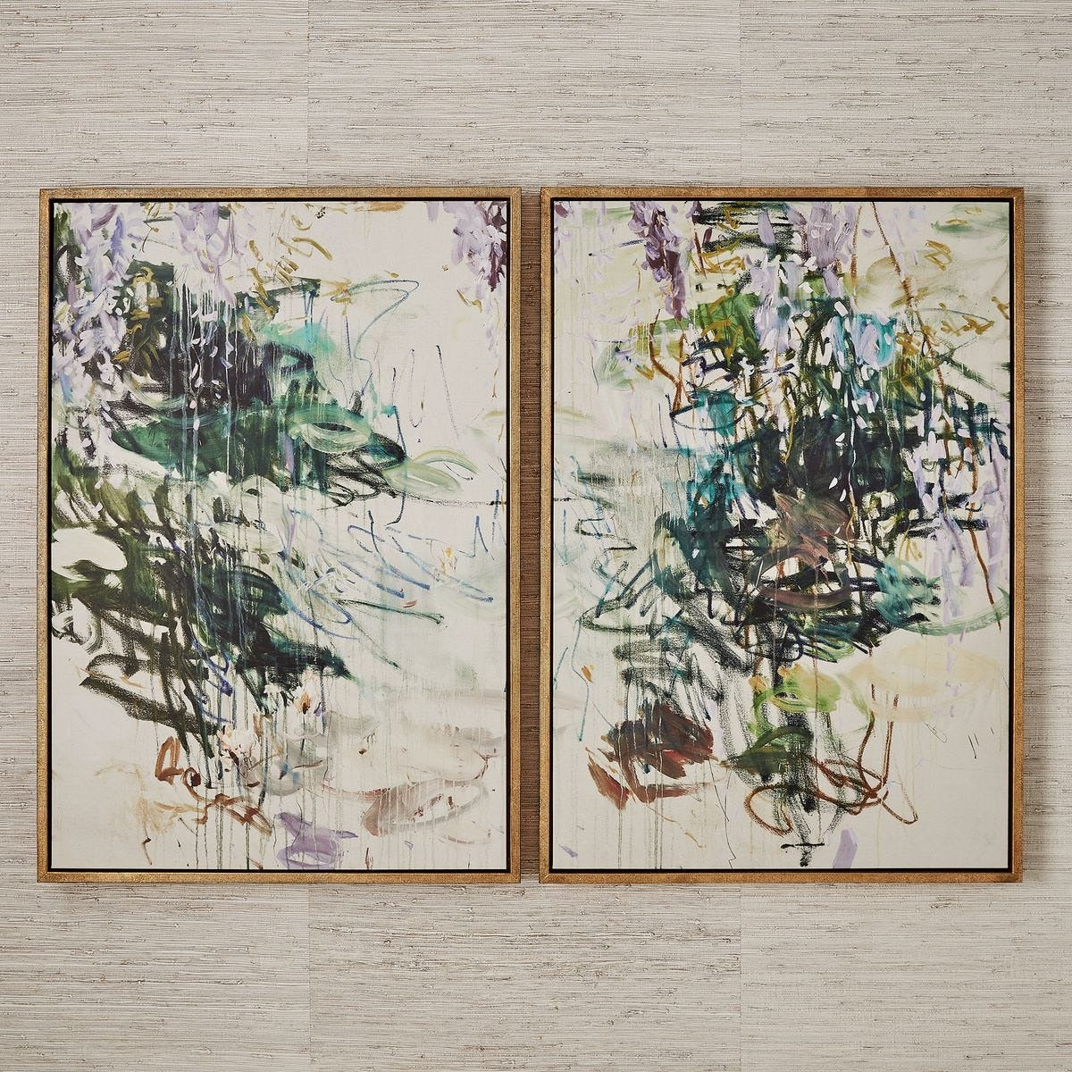 Wisteria Pond Framed Canvases – Set of 2