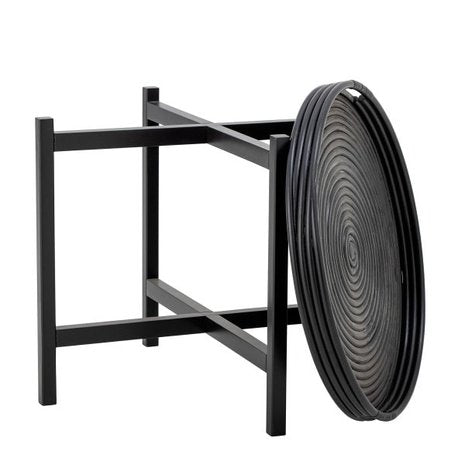 Milli Tray Table - Black Rattan