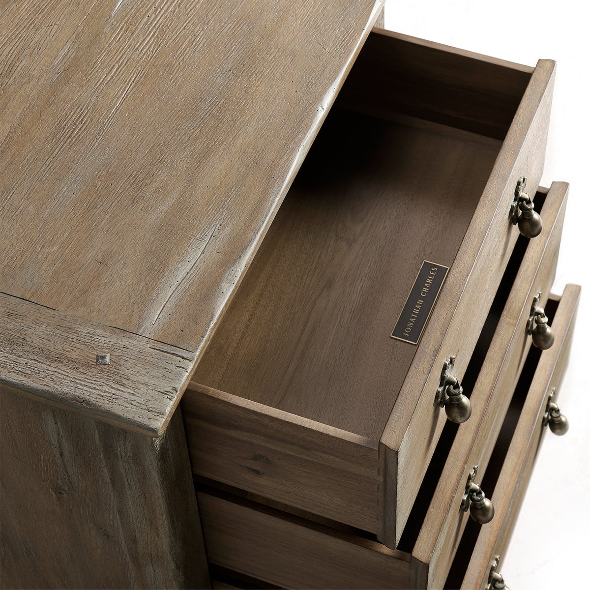 Caldera Three Drawer Bedside Table