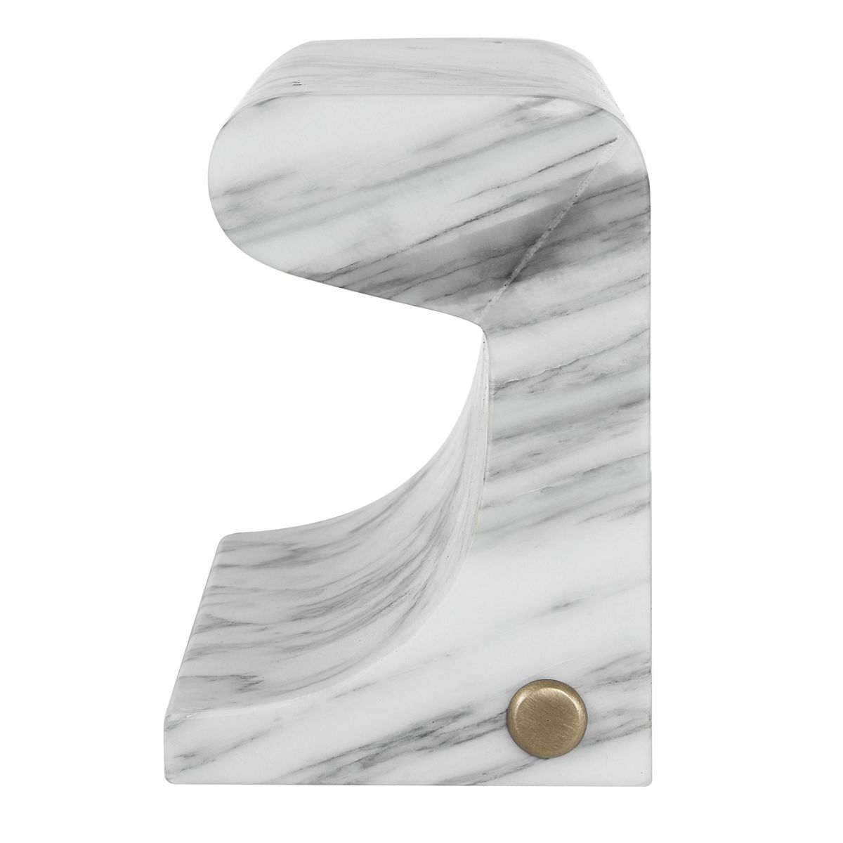 Carved Beam Rechargeable Mini Lamp – Arabescato Marble