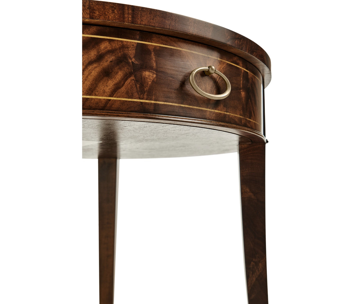 Round Antique Mahogany Side Table