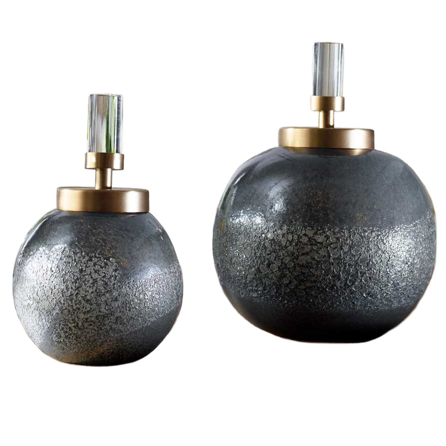 Cessair Art Glass Bottles – Set of 2