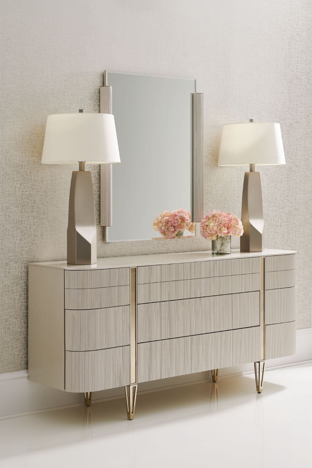 Love at First Sight Bedroom Dresser – Matte Pearl