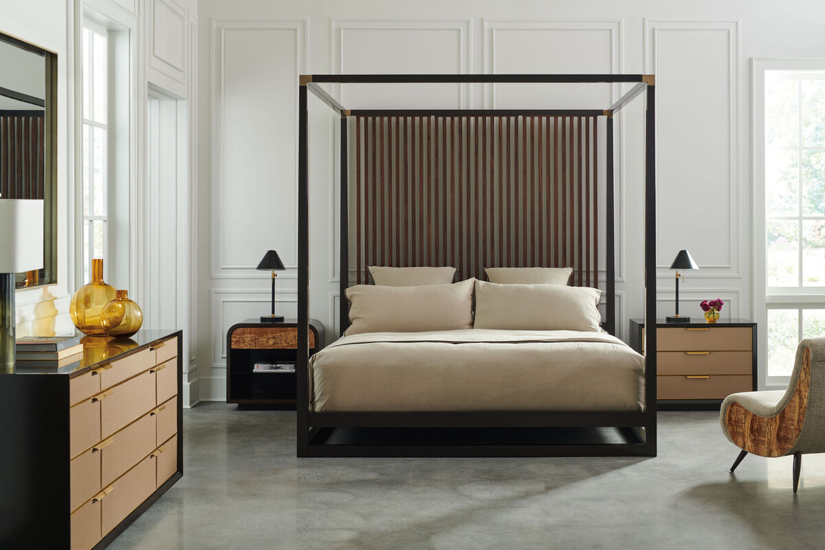 Pinstripe US King Size Bed