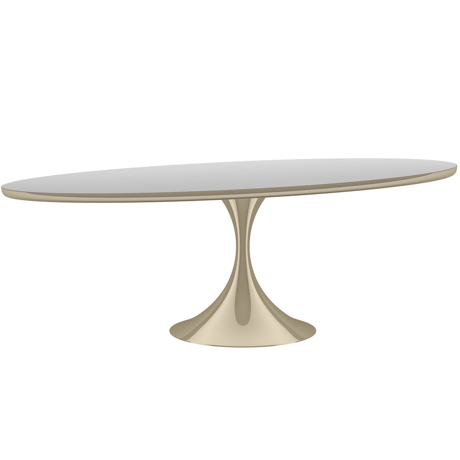 Semper Oval Dining Table – Whisper of Gold, 244 cm