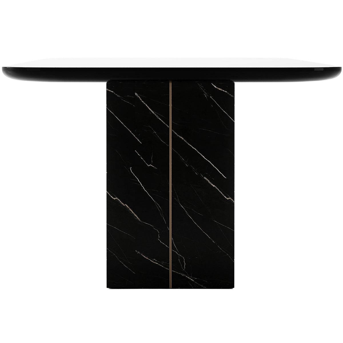 Overlap Rectangle Dining Table – Dark, 284cm