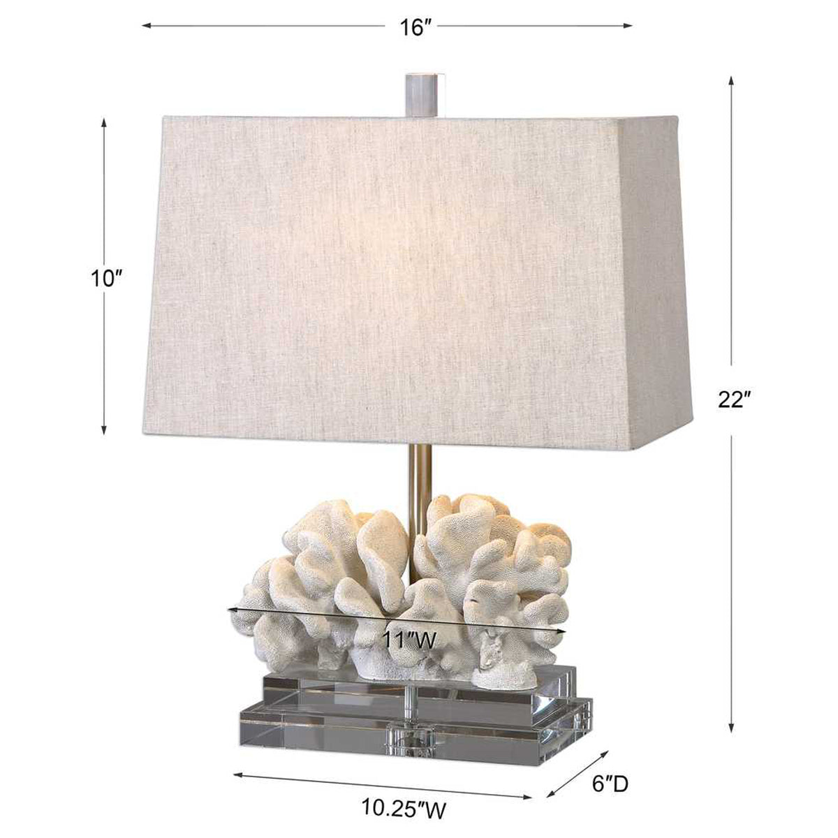 Coral Sculpture Table Lamp