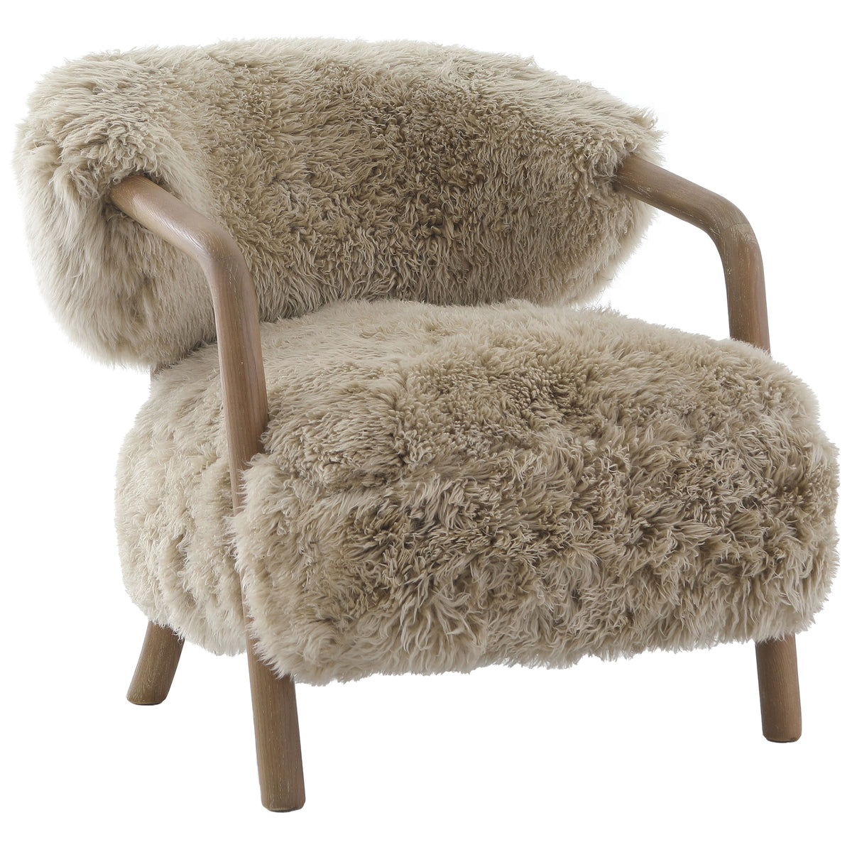 Cotswold Lion Accent Chair – Real Sheepskin