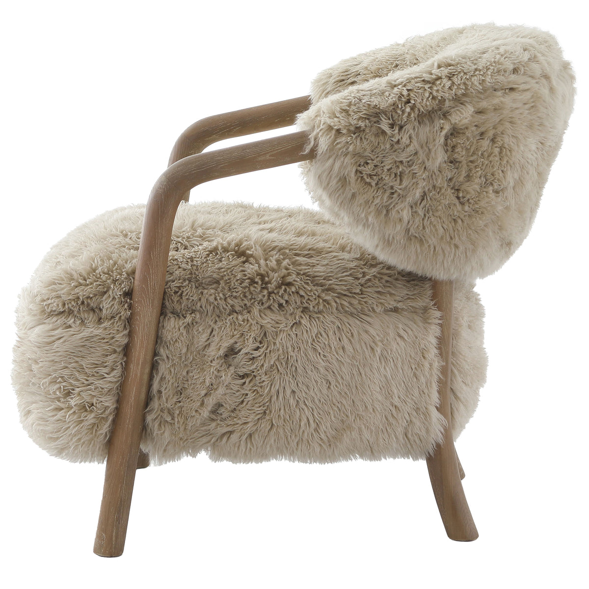 Cotswold Lion Accent Chair – Real Sheepskin