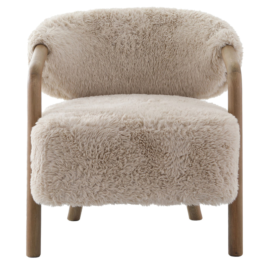 Cotswold Lion Accent Chair – Faux Sheepskin