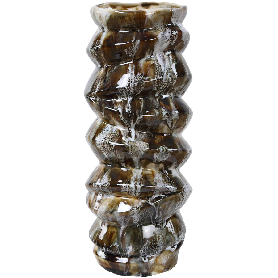 Cuoco Glazed Brown Vases – Set of 2