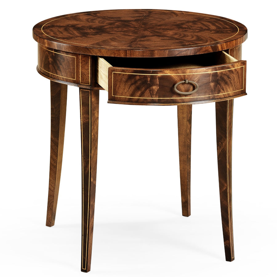 Round Antique Mahogany Side Table