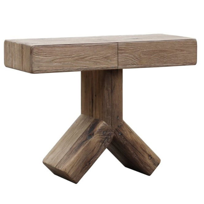 Reclaimed Oak Cross Console Table
