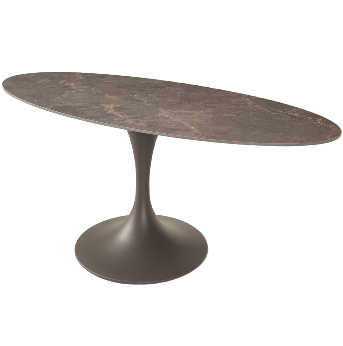 Sutton Oval Dining Table – Latte Stone Ceramic