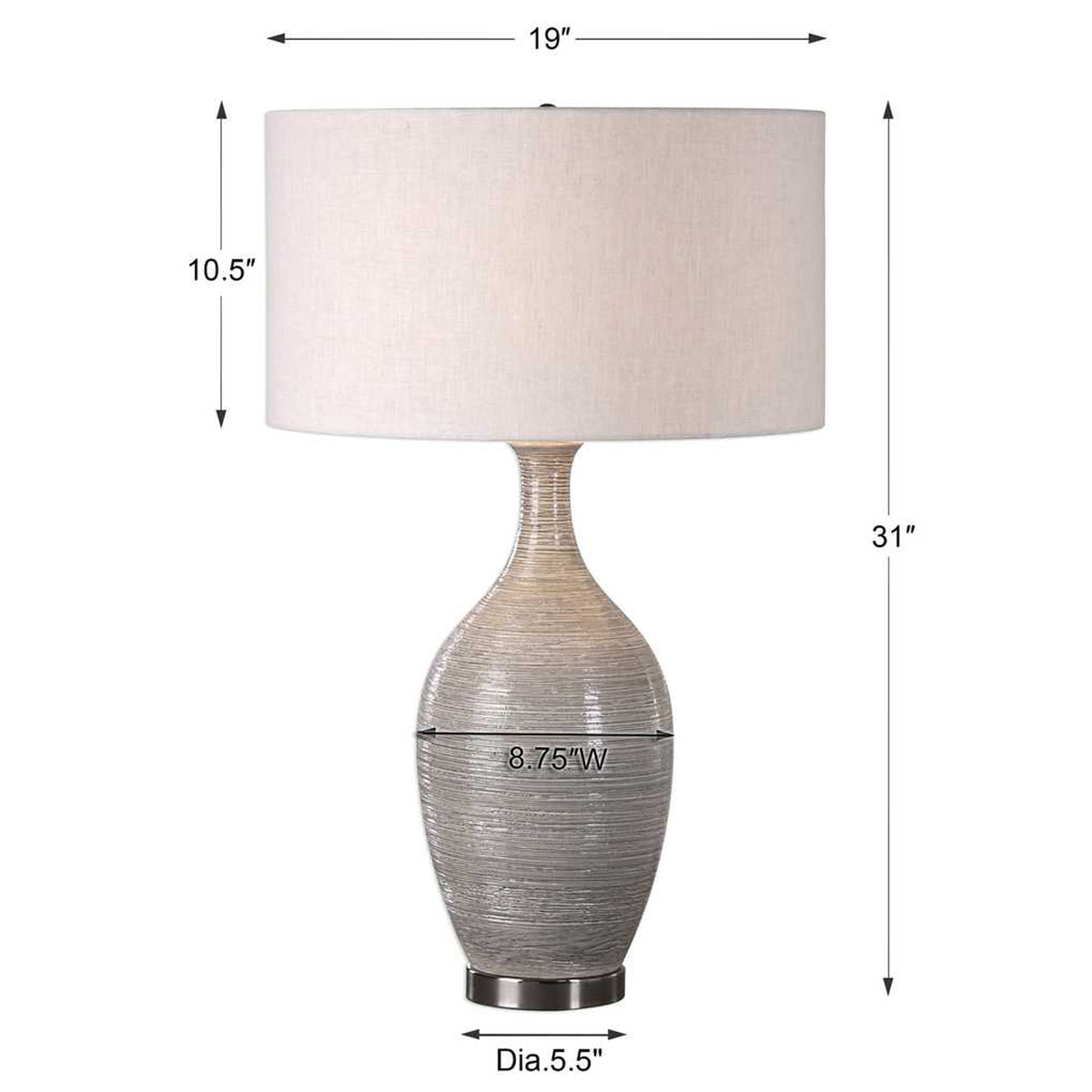 Dinah Grey Textured Table Lamp