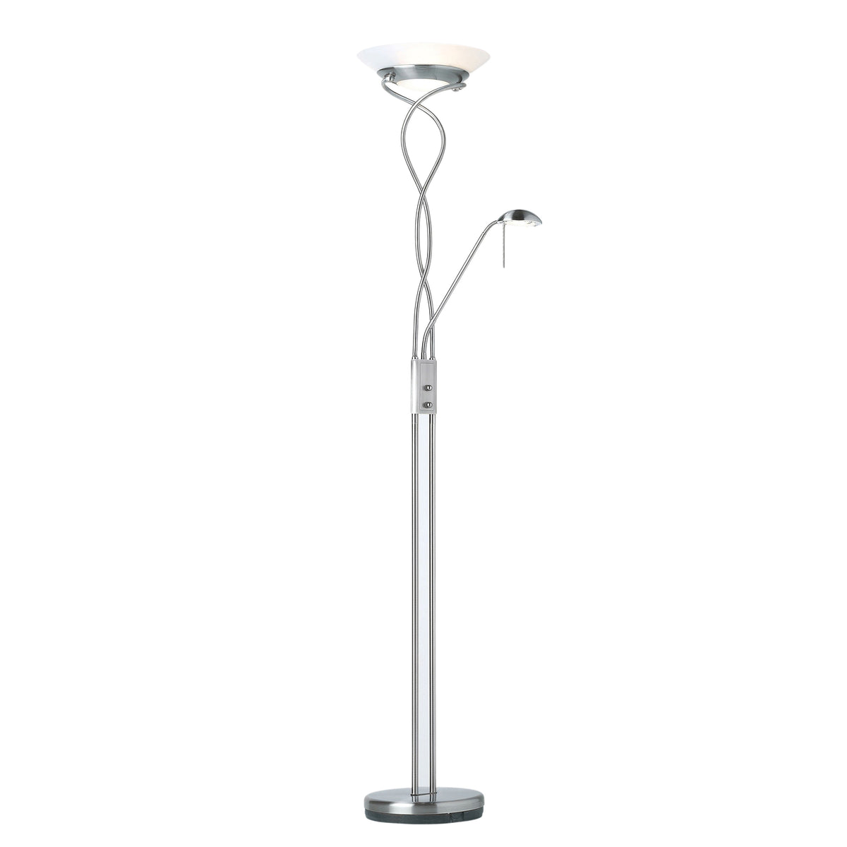 Monaco Floor Lamp Satin Chrome
