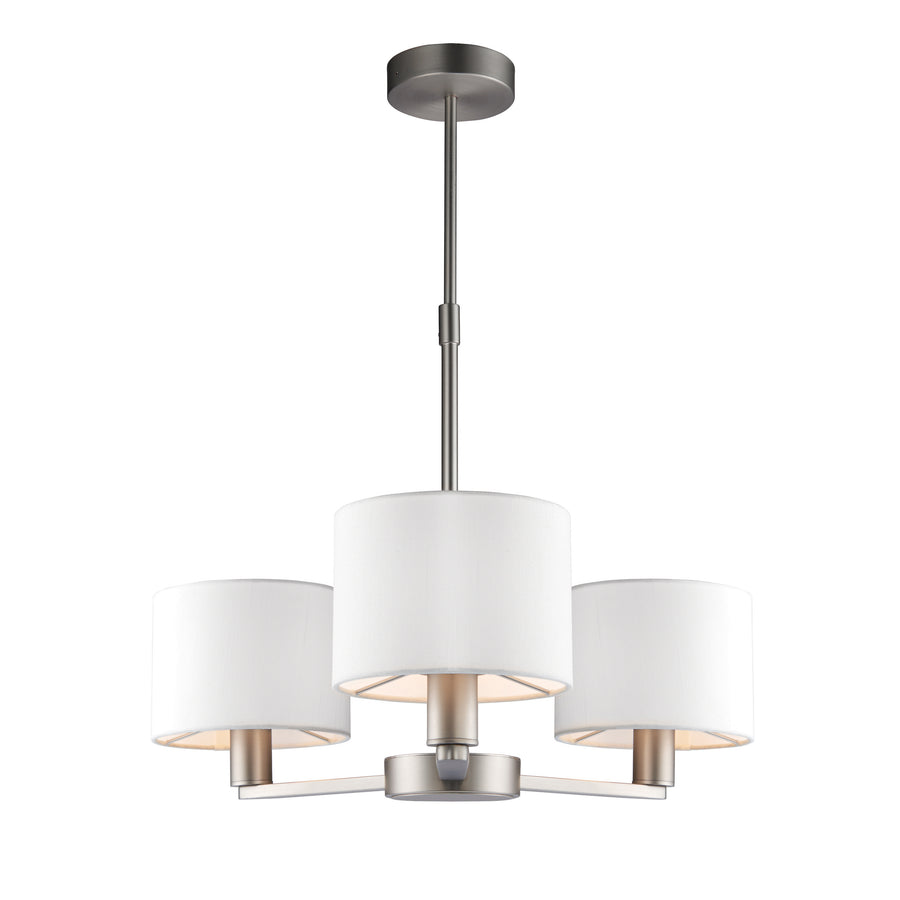 Daley 3 Pendant Matt Nickel 385-655mm