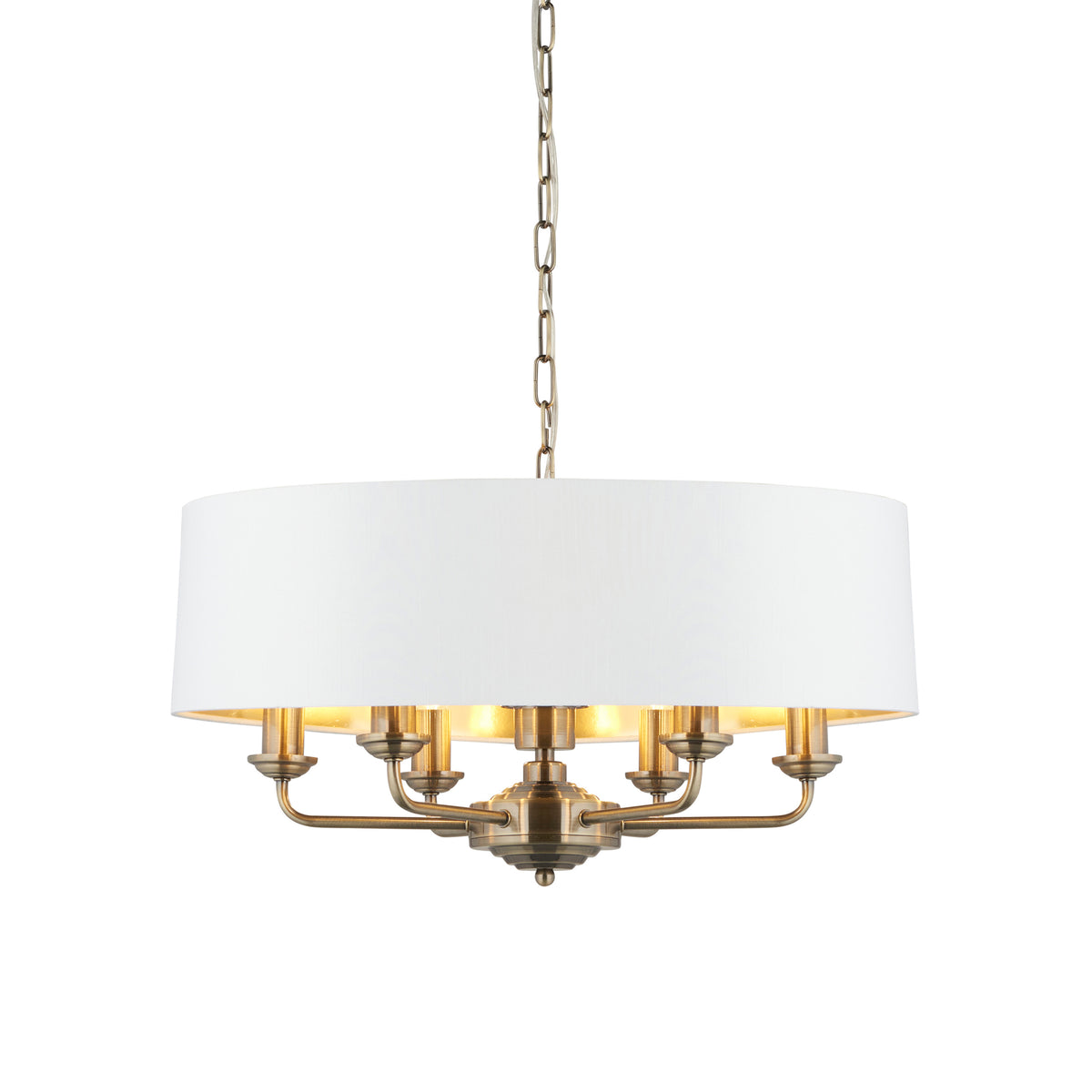 Highclere 6 Pendant Light Antique Brass 350-1740mm