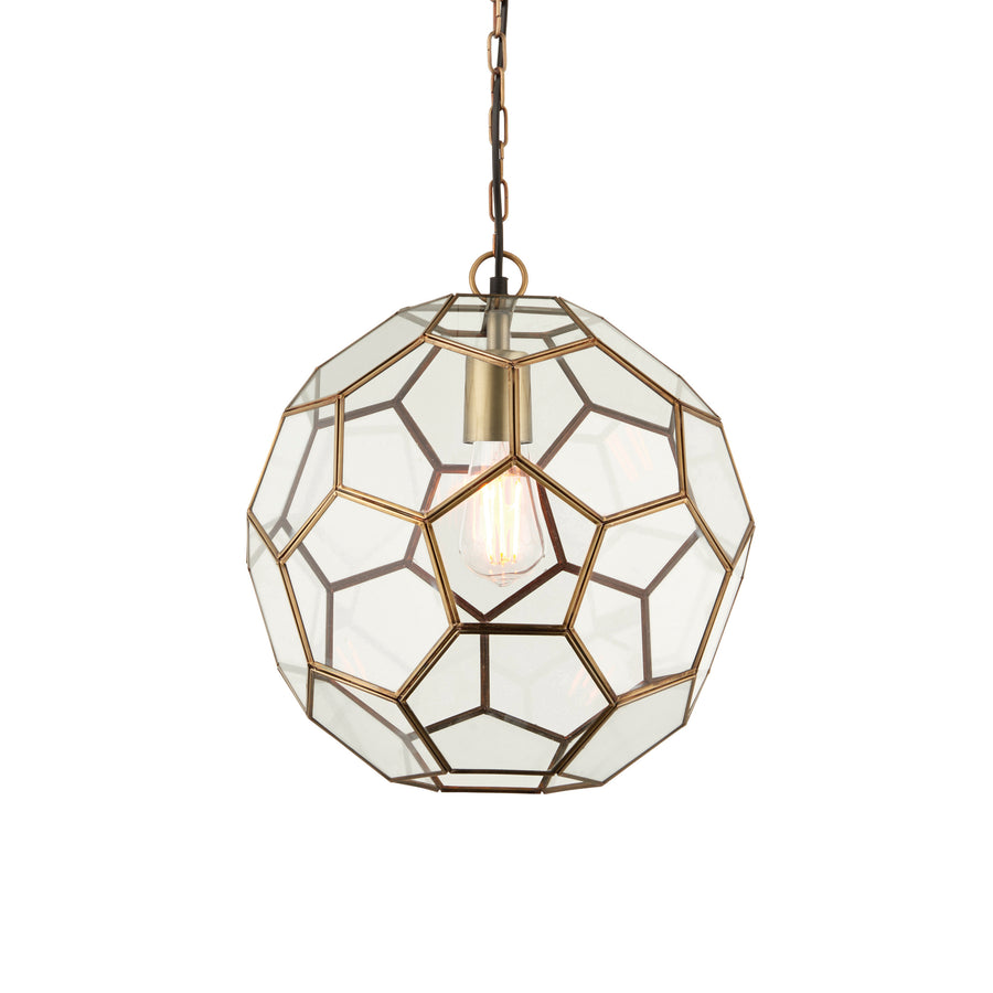 Miele 1 Pendant Light Antique Brass