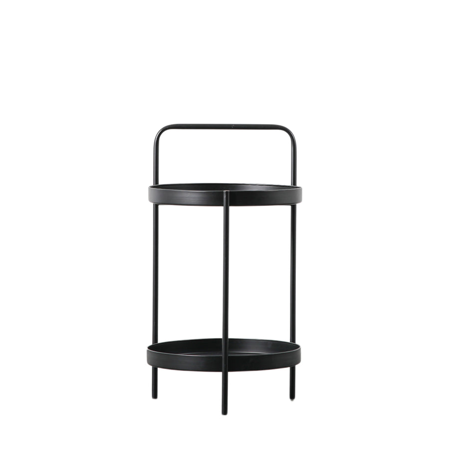 Sennen Side Table Black 400x400x720mm