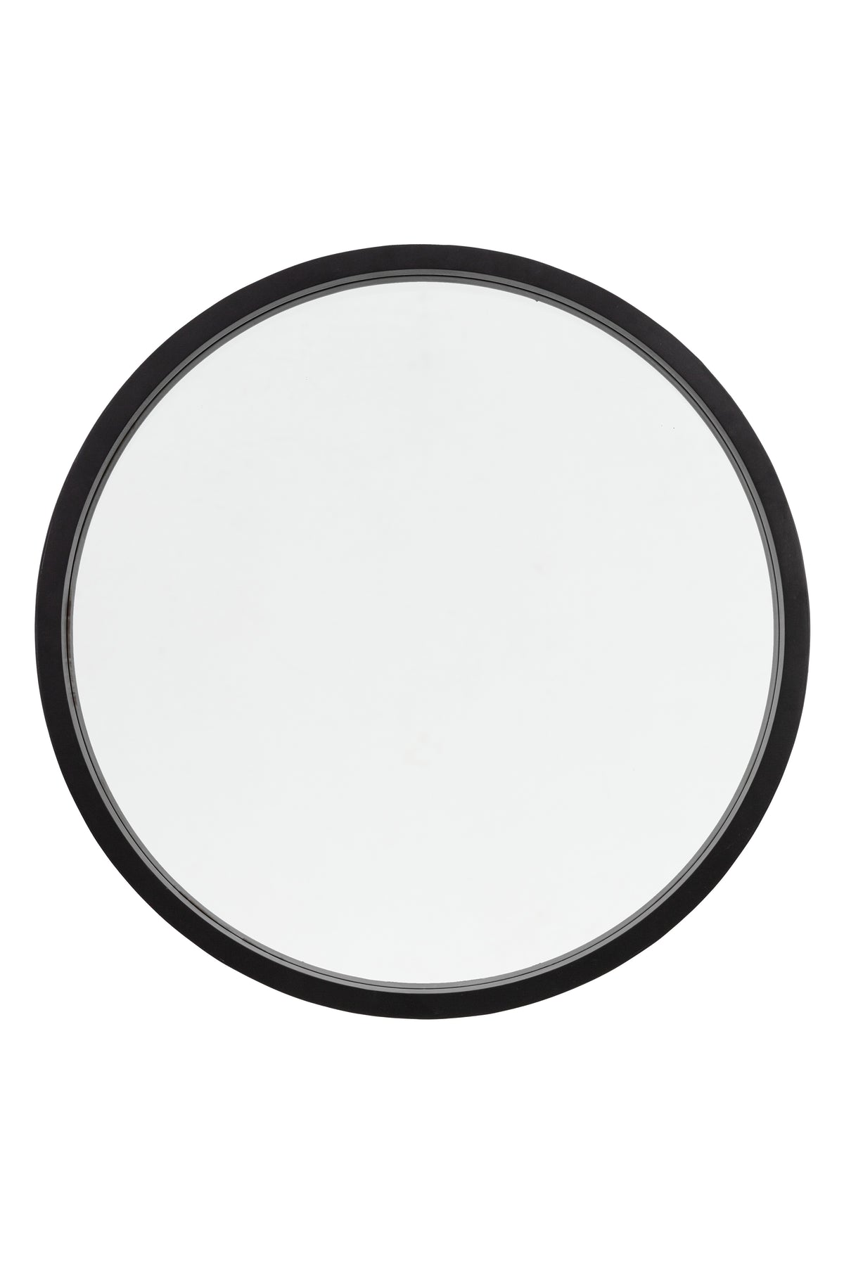 Higgins Round Mirror Black 600x600mm
