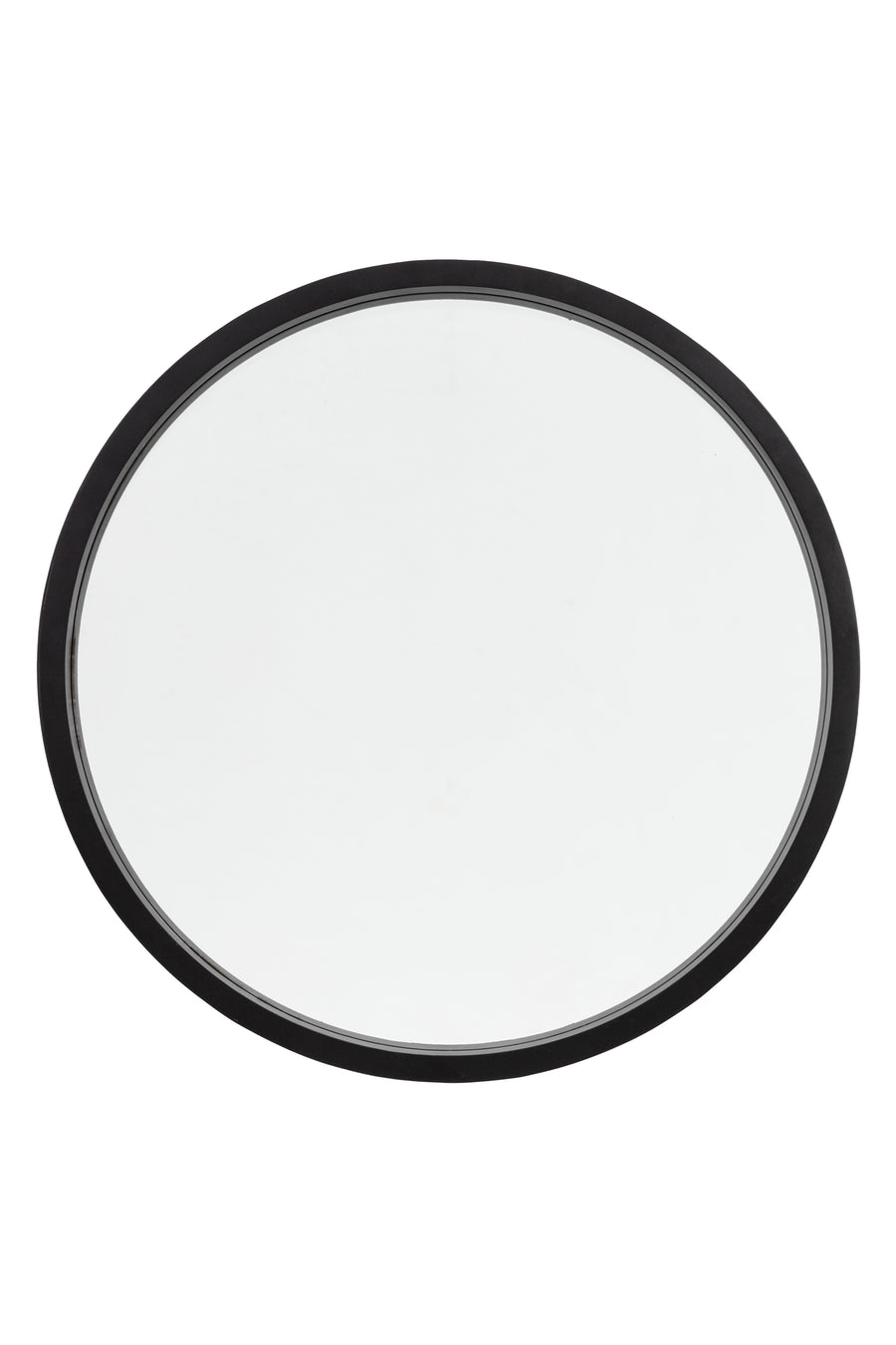 Higgins Round Mirror Black 600x600mm