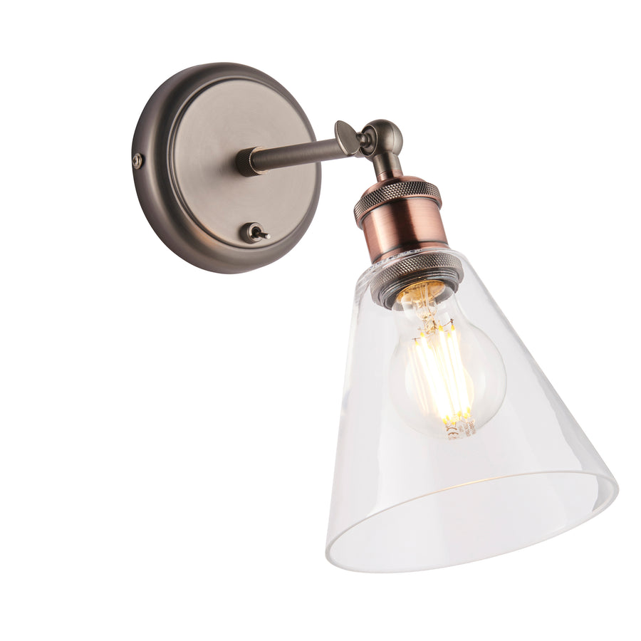 Hal Wall Light with Clear Shade 170x267mm