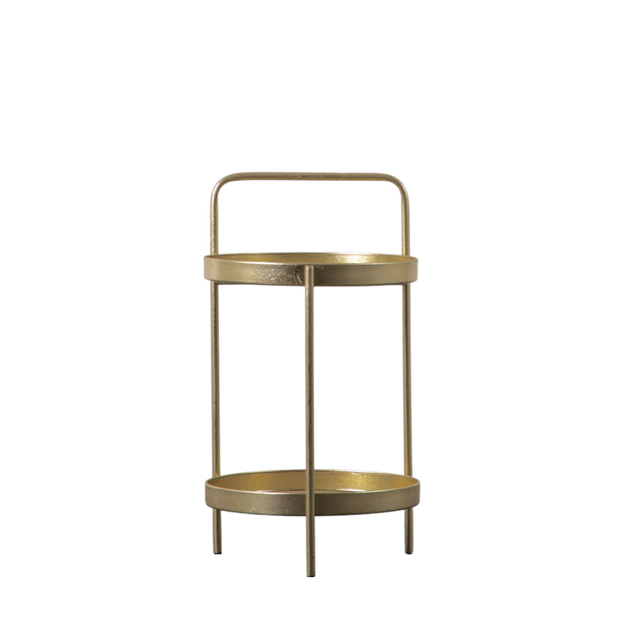 Sennen Side Table Gold 400x400x720mm