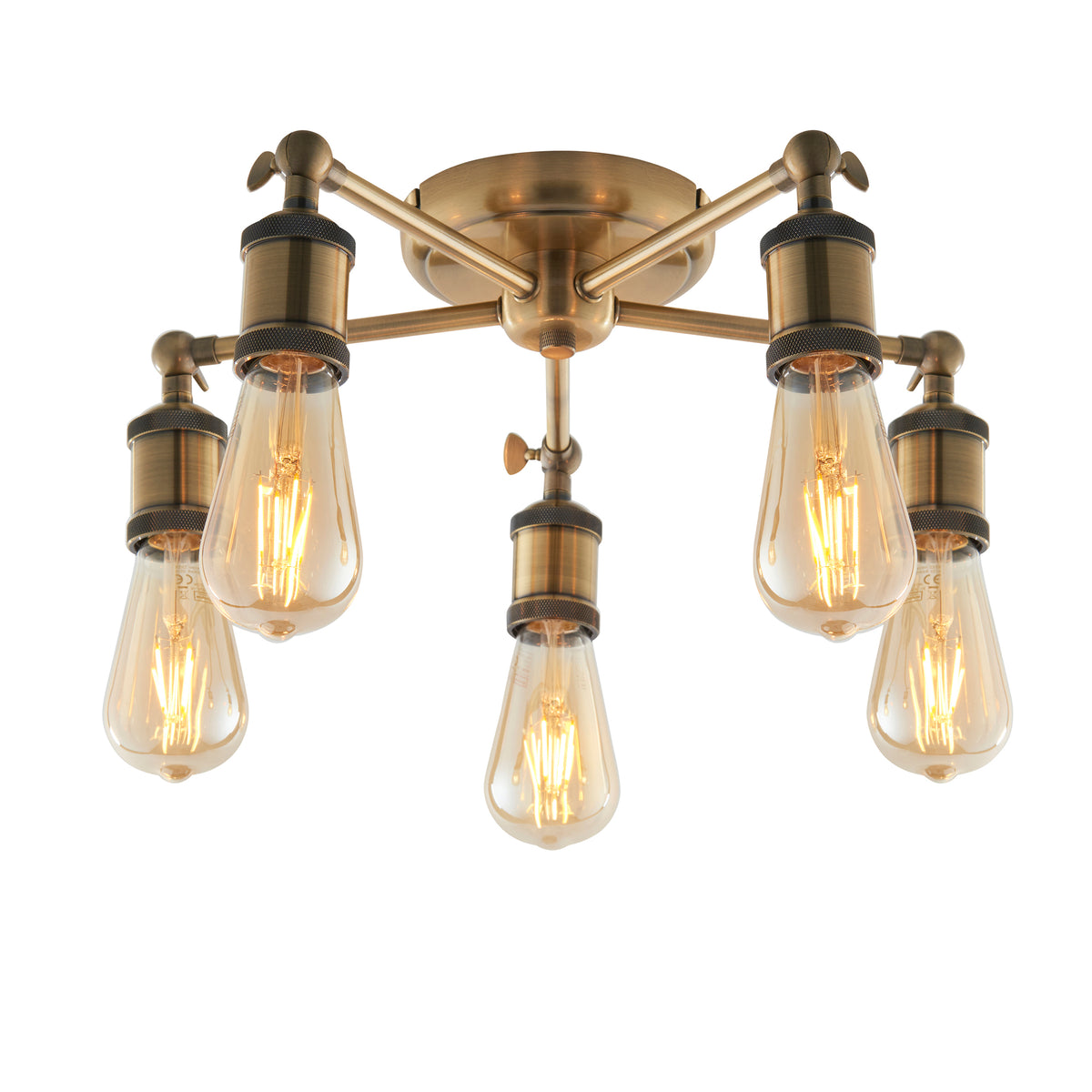Hal 5 Ceiling Light Antique Brass