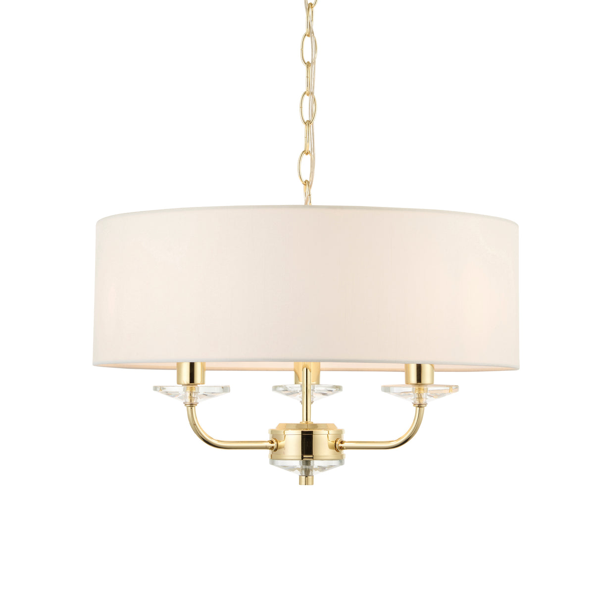 Nixon 3 Pendant Light Brass
