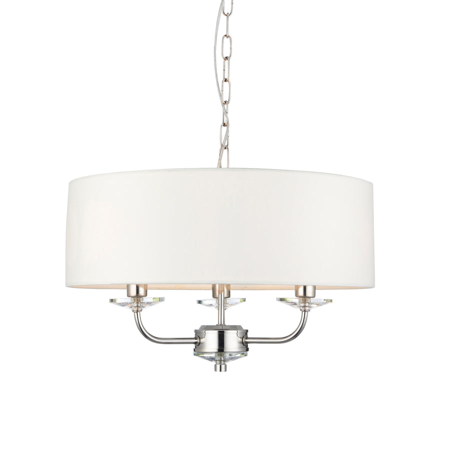 Nixon 3 Pendant Light Bright Nickel