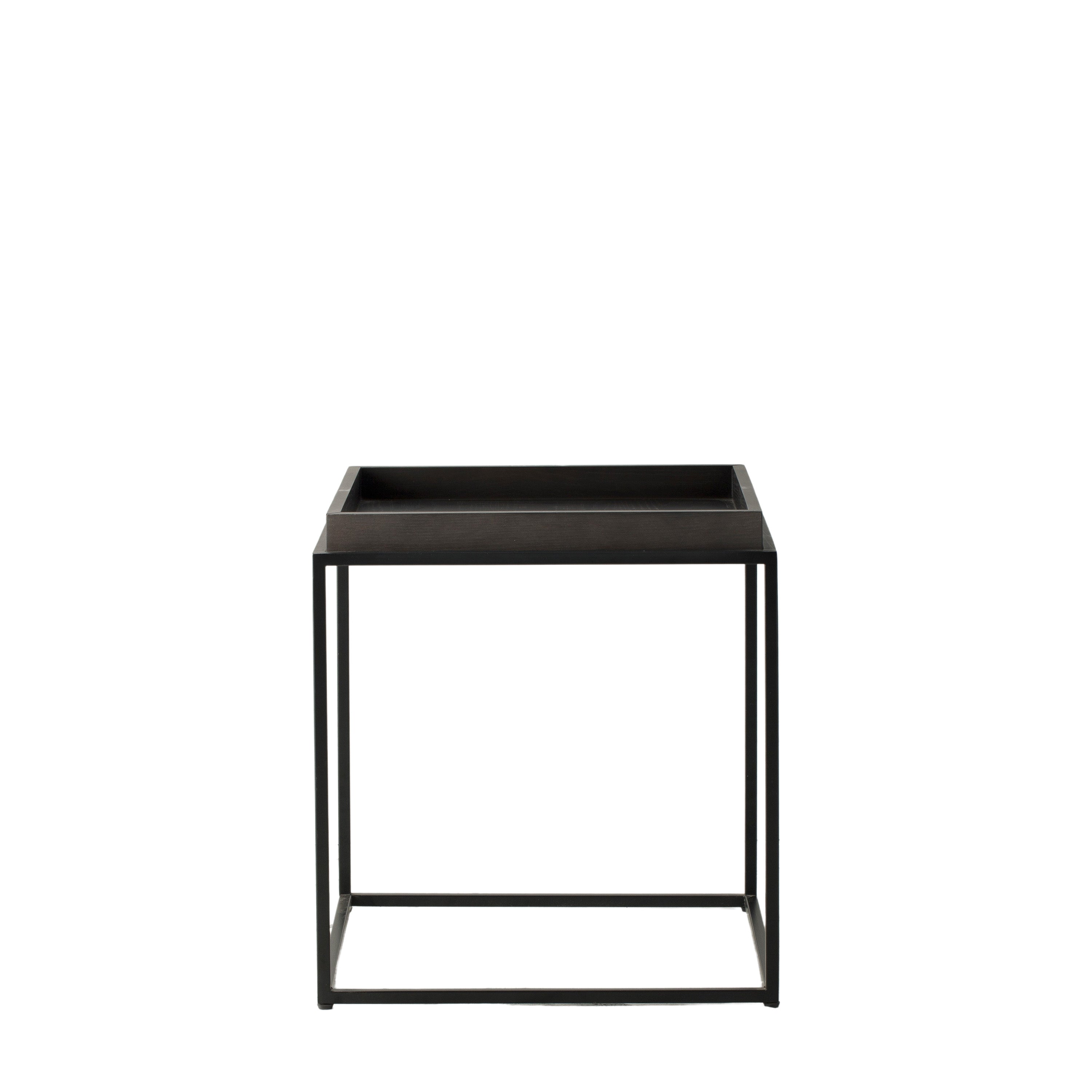 Forden Tray Side Table Black 550x550x600mm