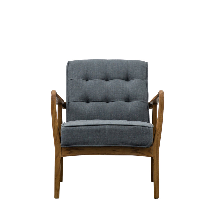 Humber Armchair Dark Grey Linen 700x740x800mm