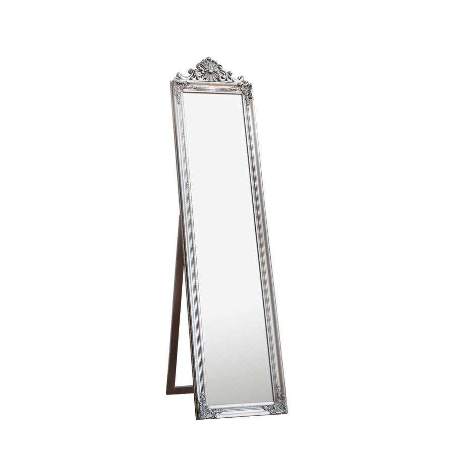 Lambeth Wood Cheval Mirror Silver 1790x455mm