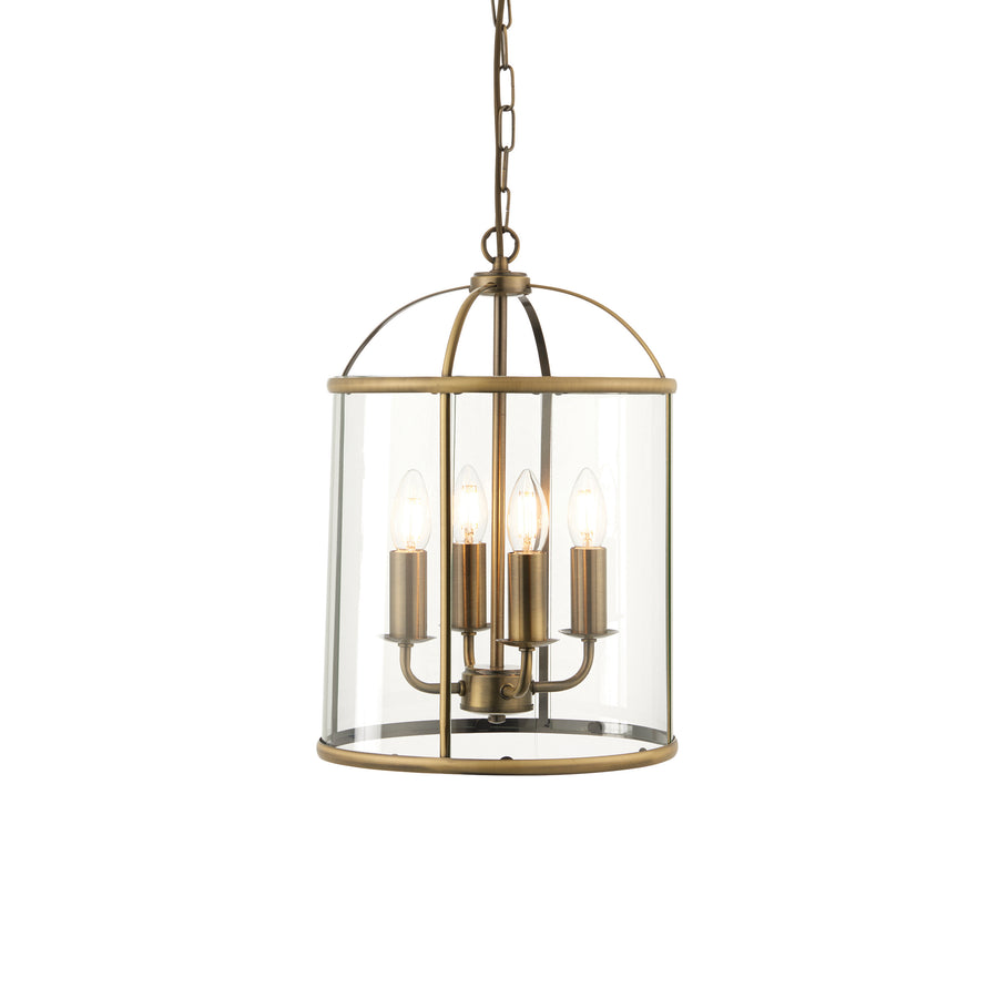 Lambeth 4 Pendant Light Antique Brass