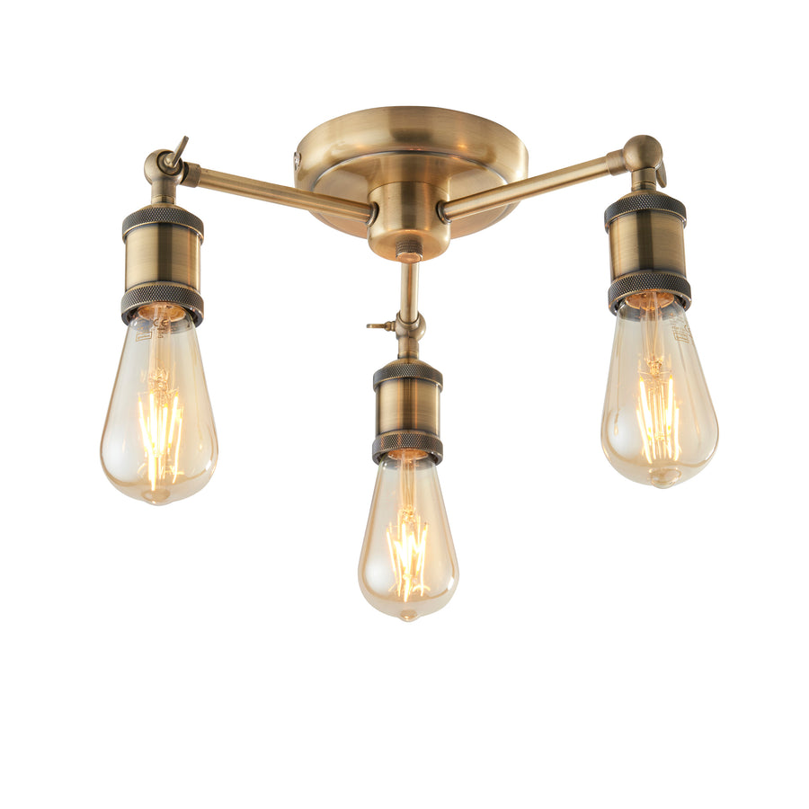 Hal 3 Ceiling Light Antique Brass