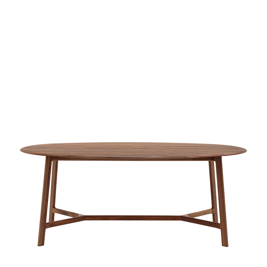 Madrid Oval Dining Table Walnut 1800x1000x760mm