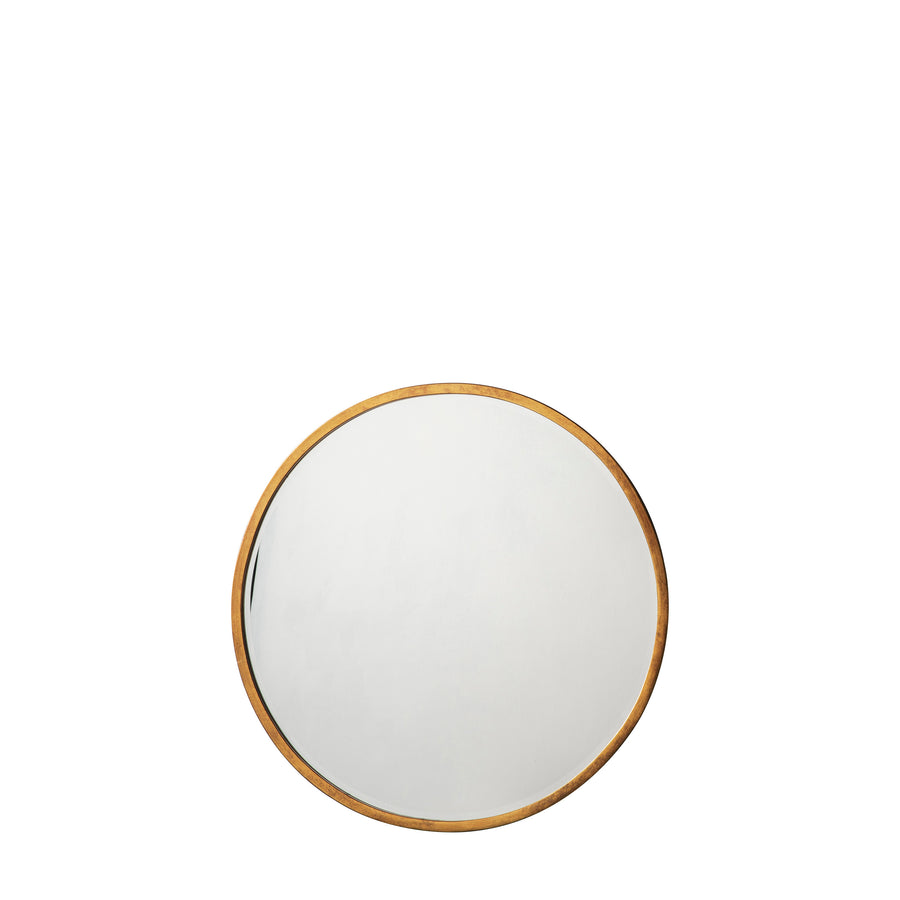 Higgins Round Mirror Antique Gold 600x600mm