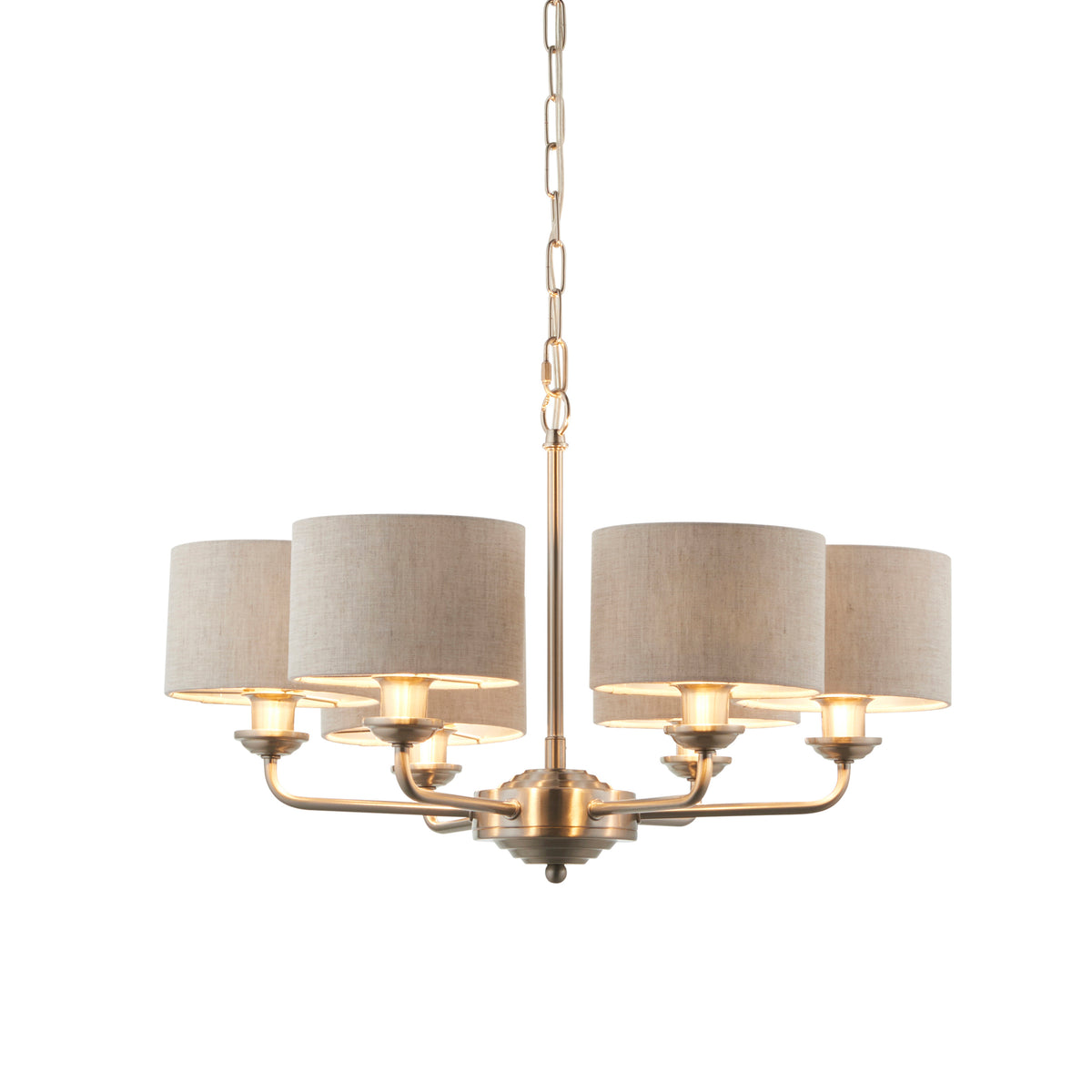 Highclere 6 Pendant Light Chrome 500-1855mm