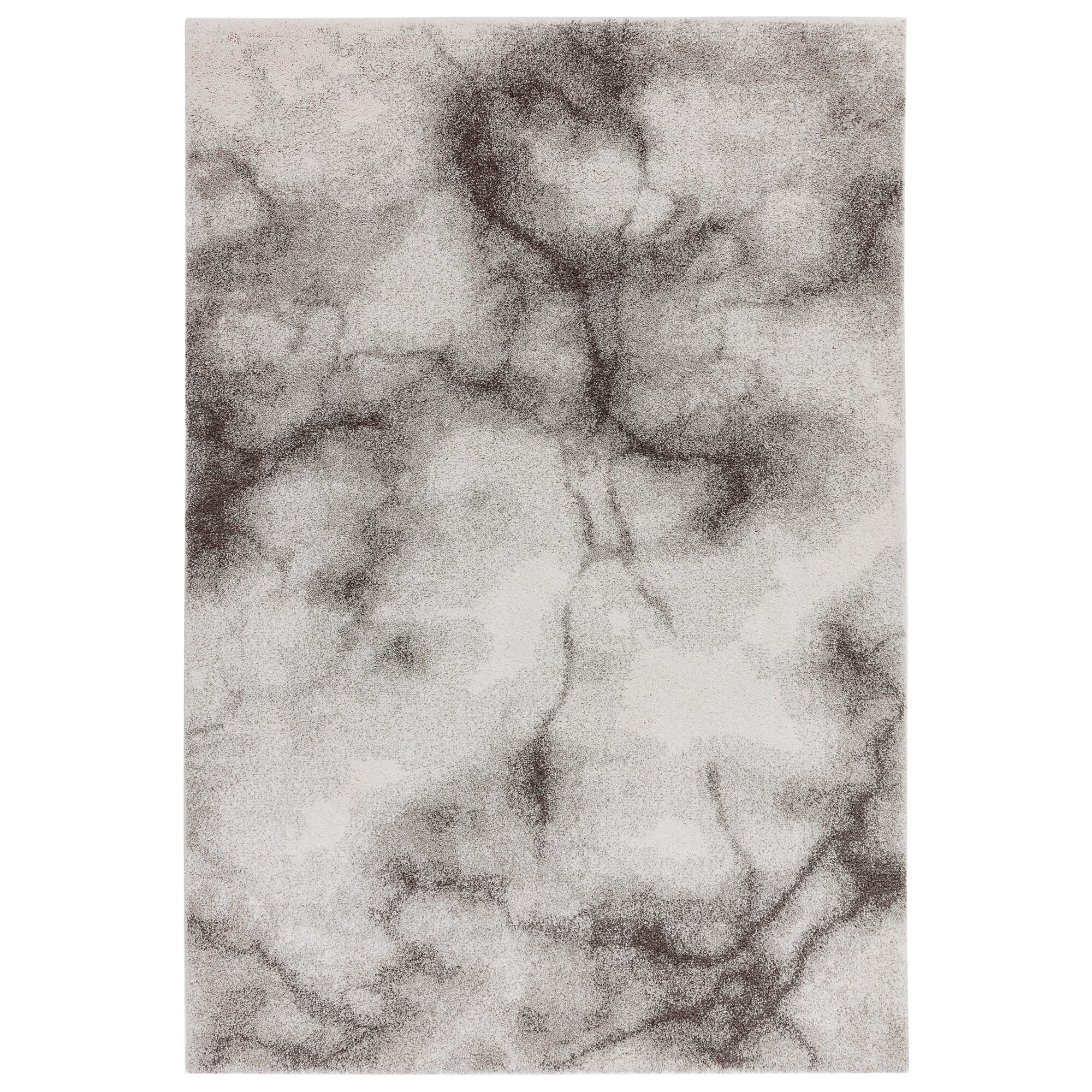 Dream Cream Grey shaggy rug shown on a white background