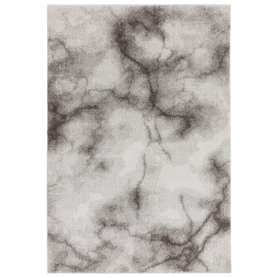 Dream Cream Grey shaggy rug shown on a white background