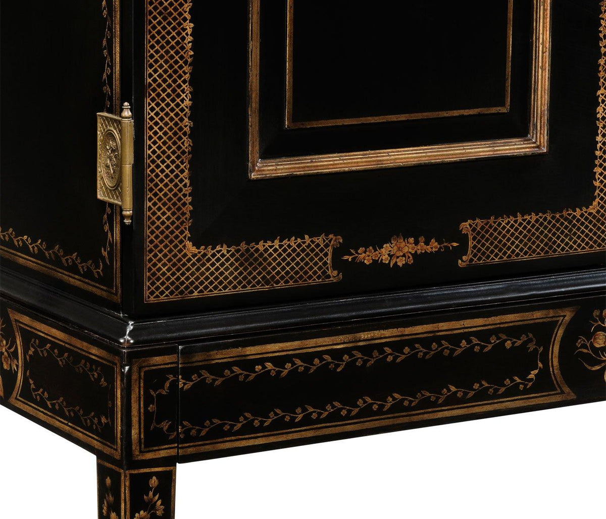 Formal Black and Gold Drinks Cabinet