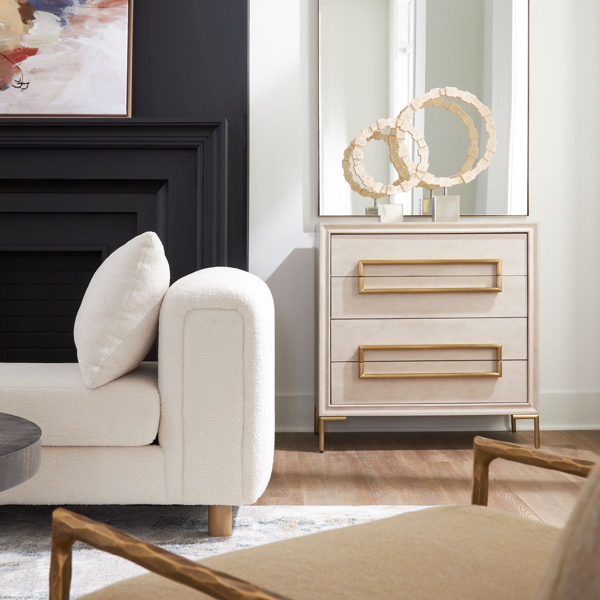 Crosley Antique Brass Arch Mirror