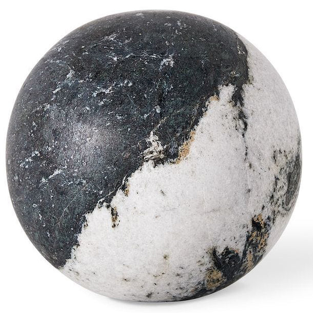 Orb Ornament – Black and White Panda Marble