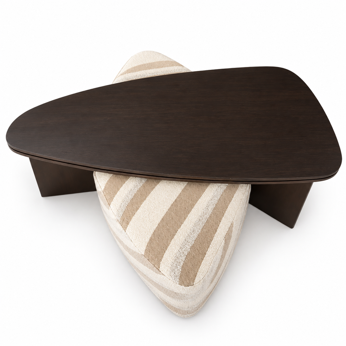 Conpanna Bespoke Solid Wood Coffee Table & Matching Pouffes