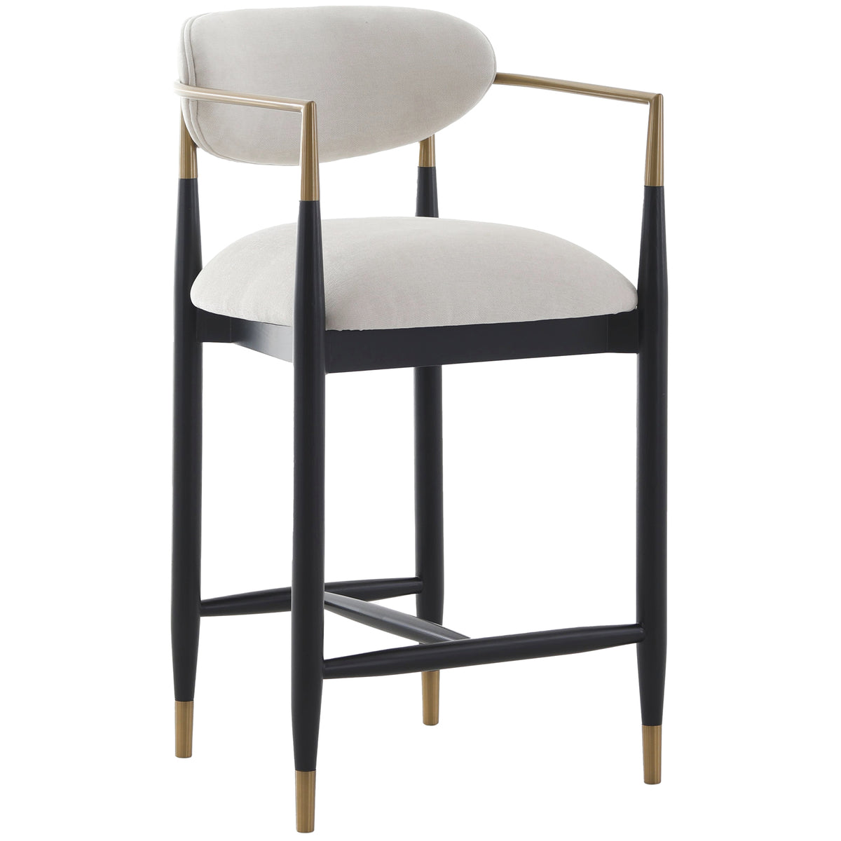 Soho Counter Stool – Ebony and Brass