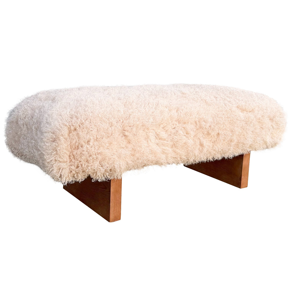 Pebworth Bench – Faux Mongolian Fur
