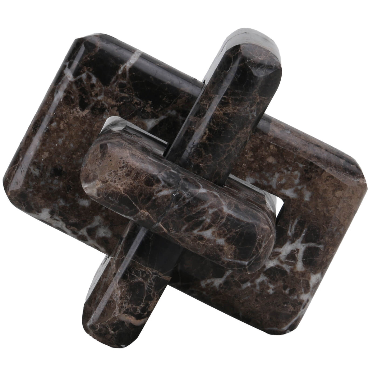 Loop Sculpture – Coffee Marble, Large