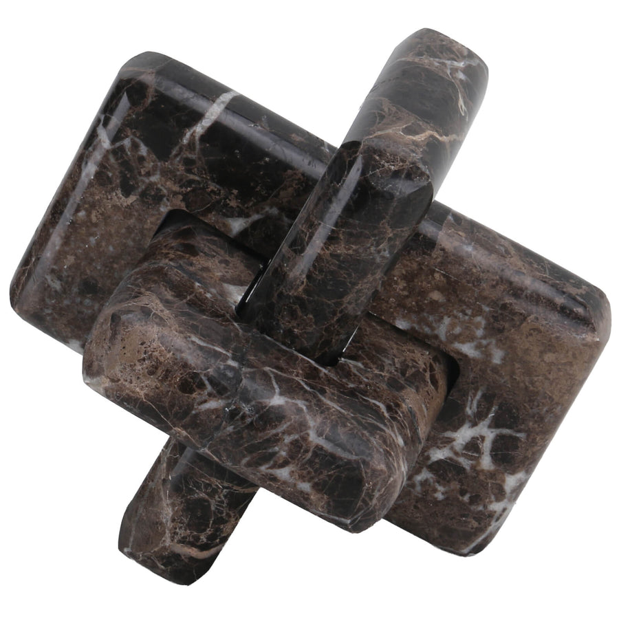 Loop Sculpture – Coffee Marble, Large